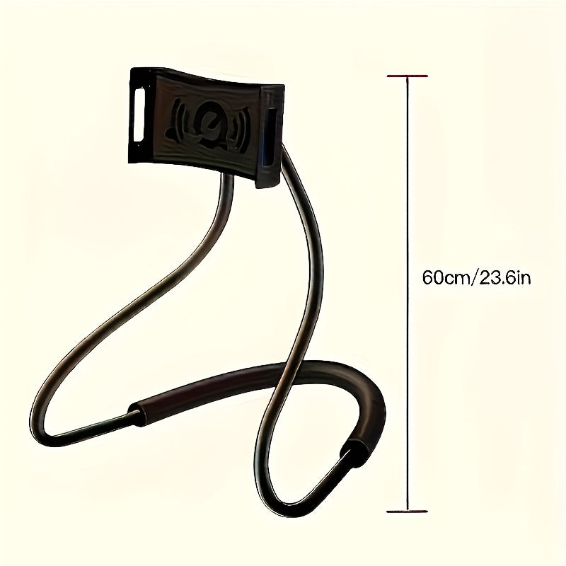 luxlany Adjustable Iron Neck Holder for Mobile Phones, 360° Rotatable Lazy Bracket, Universal Soft Iron Hanging Neck Rest for Home and Bed Use