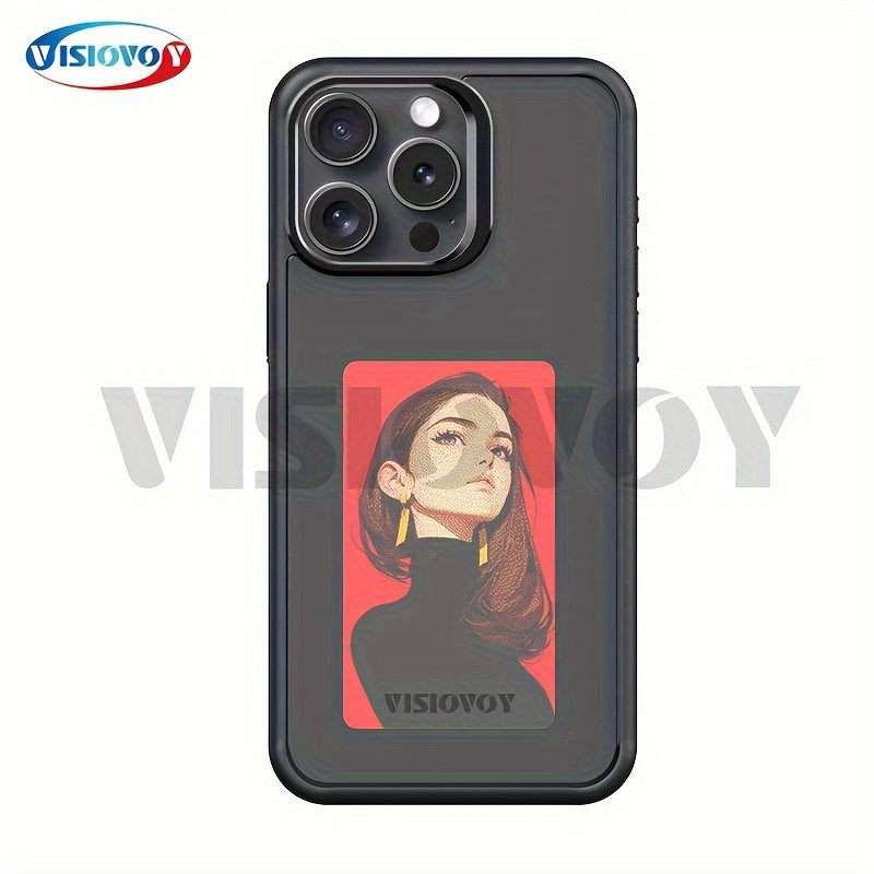 E-Ink Screen Smart Four-Color Ink Screen NFC Function Mobile Phone Case, Iphone 16/15/14/13 Pro Max, DIY Pictures, Wireless Transmission Mobile Phone Case