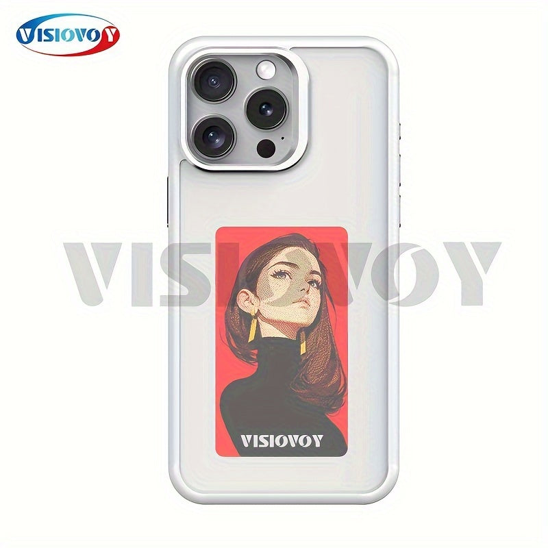 E-Ink Screen Smart Four-Color Ink Screen NFC Function Mobile Phone Case, Iphone 16/15/14/13 Pro Max, DIY Pictures, Wireless Transmission Mobile Phone Case