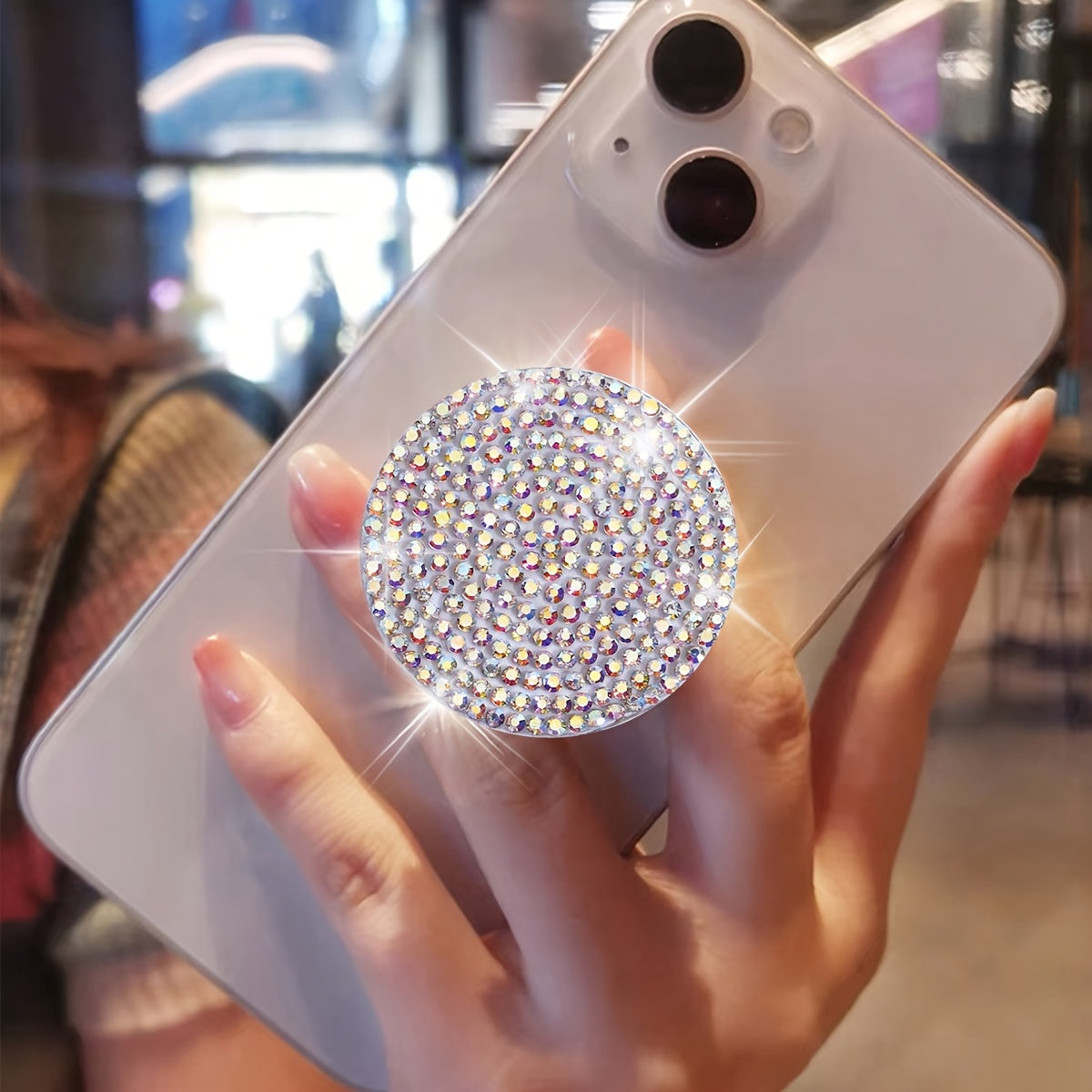 Flash Diamond Mobile Phone Push-pull Bracket Creative Multi-color Mobile Phone Push-pull Integrated Folding Bracket