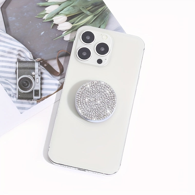 Flash Diamond Mobile Phone Push-pull Bracket Creative Multi-color Mobile Phone Push-pull Integrated Folding Bracket