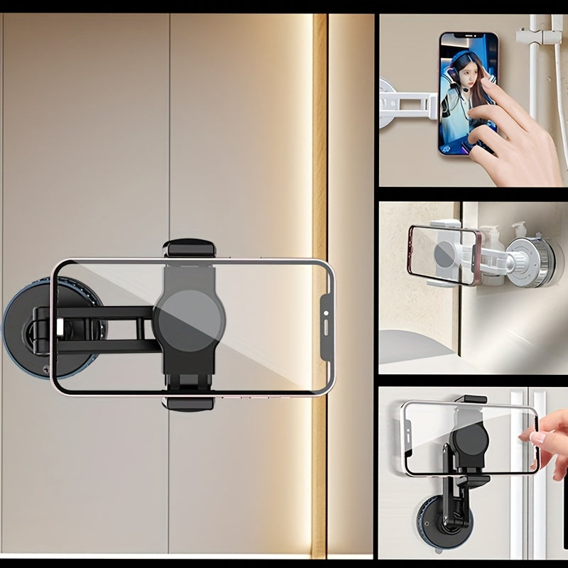 2025 Vacuum Suction Cup Mobile Phone Holder Multifunctional Hole-Free Wall-mounted Mobile Phone Holder Suitable for Kitchen and Bathroom Desktop Mobile Phone Holder Suitable for Car
