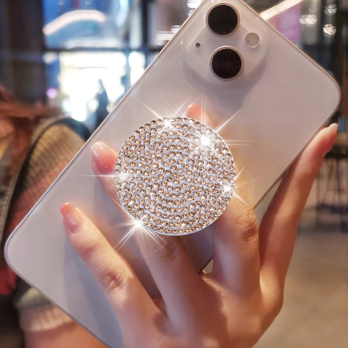 Flash Diamond Mobile Phone Push-pull Bracket Creative Multi-color Mobile Phone Push-pull Integrated Folding Bracket
