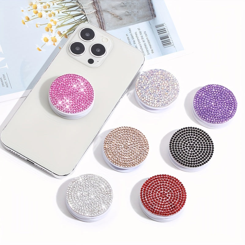 Flash Diamond Mobile Phone Push-pull Bracket Creative Multi-color Mobile Phone Push-pull Integrated Folding Bracket