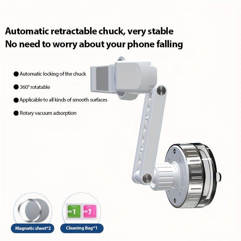 2025 Vacuum Suction Cup Mobile Phone Holder Multifunctional Hole-Free Wall-mounted Mobile Phone Holder Suitable for Kitchen and Bathroom Desktop Mobile Phone Holder Suitable for Car