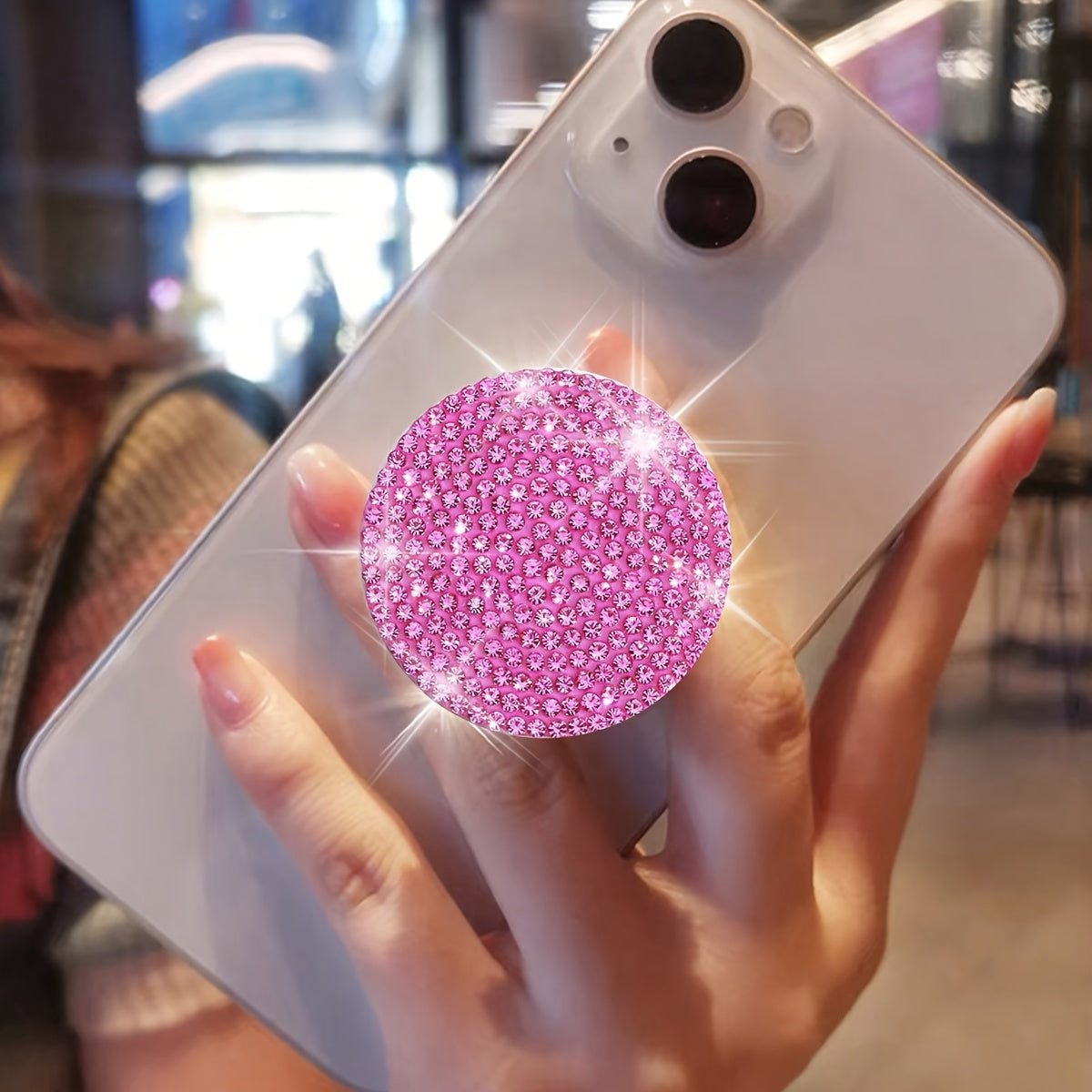 Flash Diamond Mobile Phone Push-pull Bracket Creative Multi-color Mobile Phone Push-pull Integrated Folding Bracket