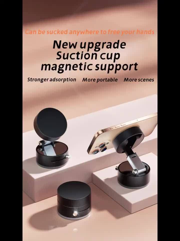 360° Rotating Magnetic Phone Holder with Vacuum Suction Cup, Multi-Functional Expand Stand, Suitable for Kitchen, Desktop, Office, Fitness, Travel, Car - Durable ABS Material