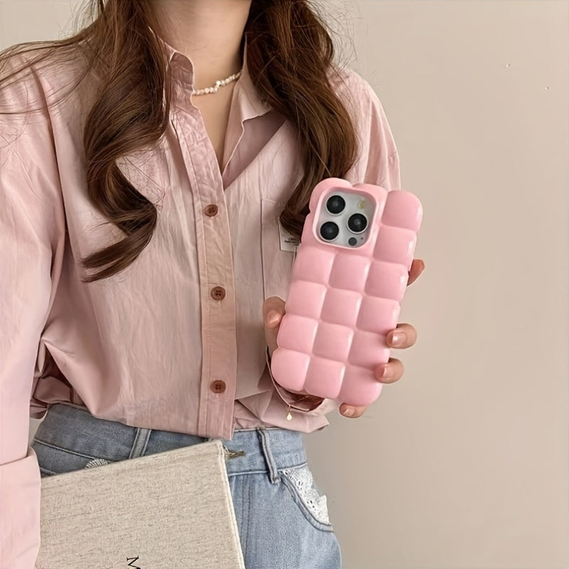 Luxlany 3D Grid Simplicity Phone Case for Iphone