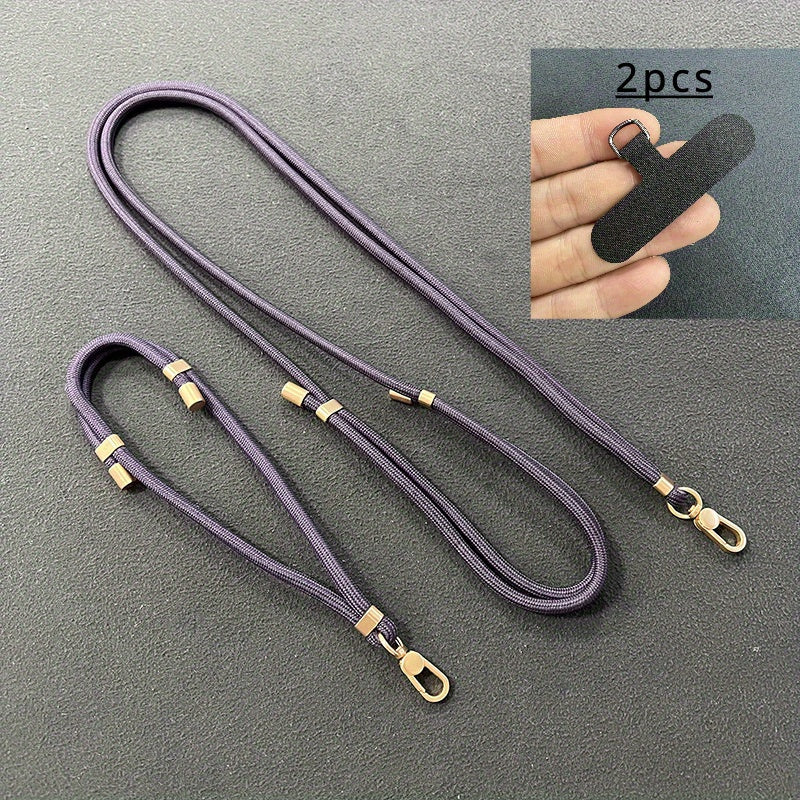 Luxlany 2-Pack Premium Adjustable Phone Lanyards & Wrist Straps - Durable, Anti-Loss, Soft-Touch Polyester Construction for Daily Use.