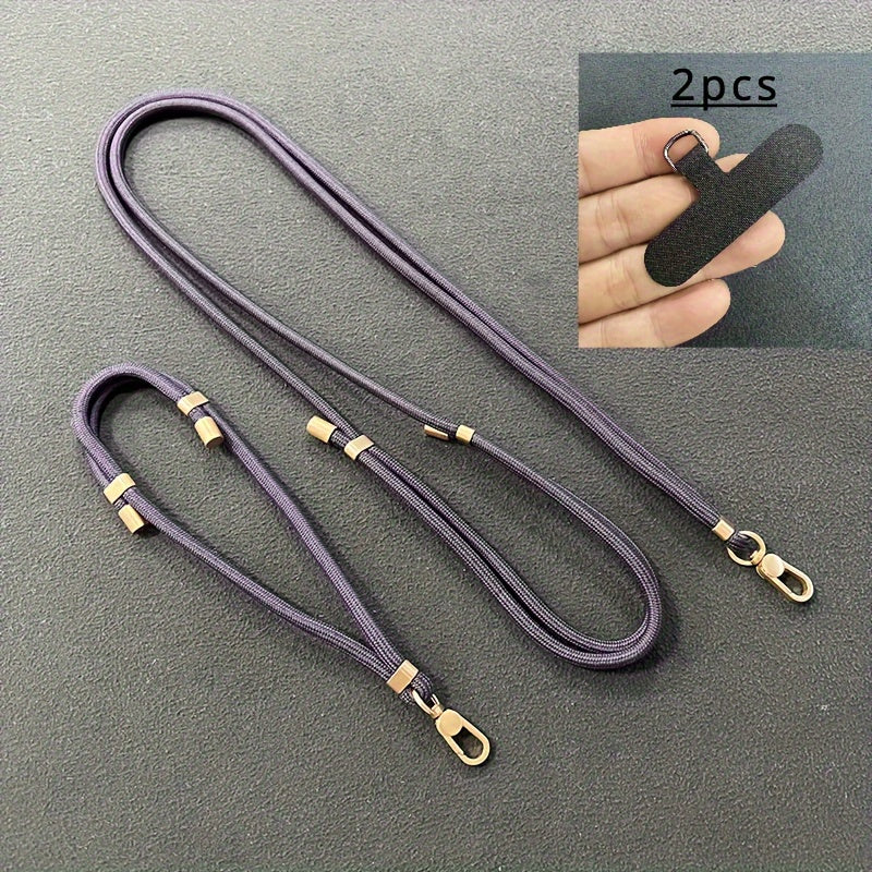 Luxlany 2-Pack Premium Adjustable Phone Lanyards & Wrist Straps - Durable, Anti-Loss, Soft-Touch Polyester Construction for Daily Use.