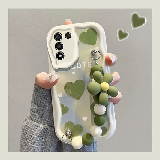 Luxlany Oil Painting Love Flower Bracelet Beads Case for Samsung