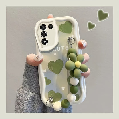 Luxlany Oil Painting Love Flower Bracelet Beads Case for Samsung