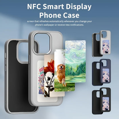 E-Ink Screen Smart Four-Color Ink Screen NFC Function Mobile Phone Case, Iphone 16/15/14/13 Pro Max, DIY Pictures, Wireless Transmission Mobile Phone Case