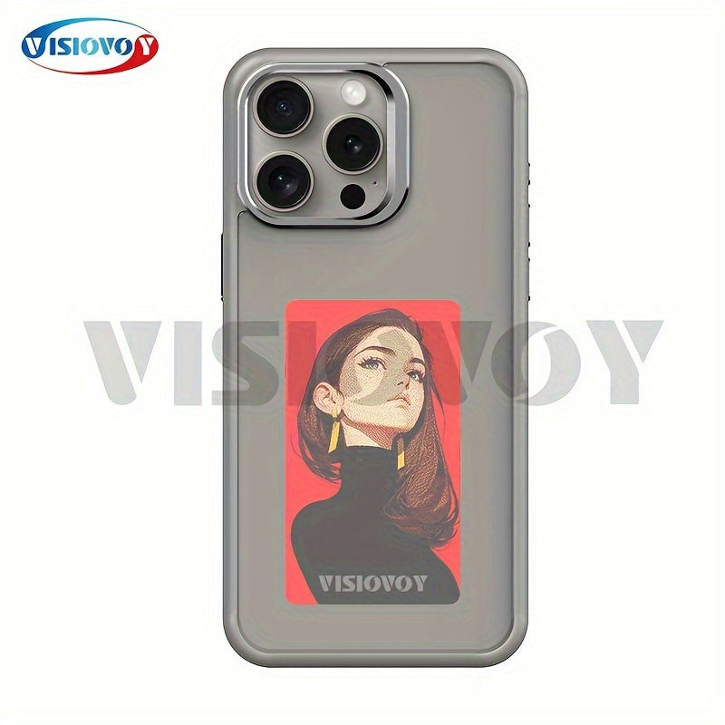 E-Ink Screen Smart Four-Color Ink Screen NFC Function Mobile Phone Case, Iphone 16/15/14/13 Pro Max, DIY Pictures, Wireless Transmission Mobile Phone Case