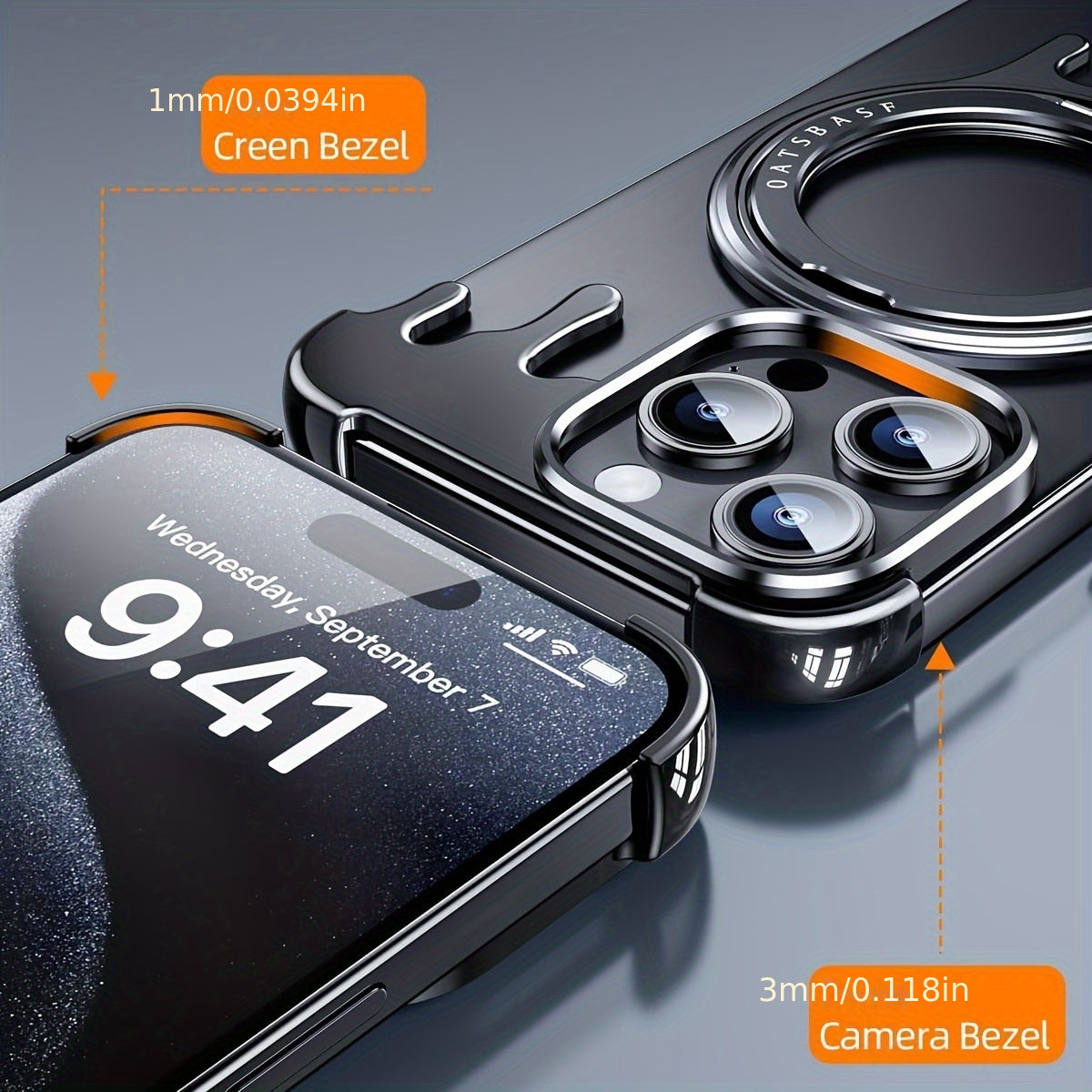 Liquid Water Drop Shape Metal Mobile Phone Case - Suitable for iPhone.