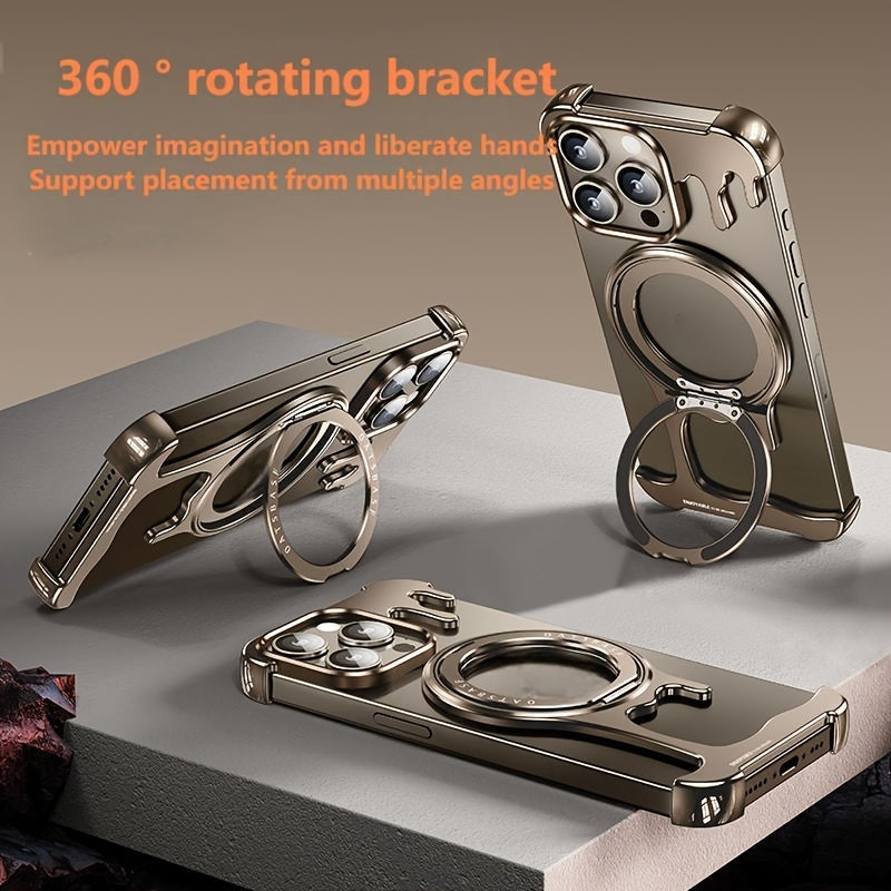 Liquid Water Drop Shape Metal Mobile Phone Case - Suitable for iPhone.