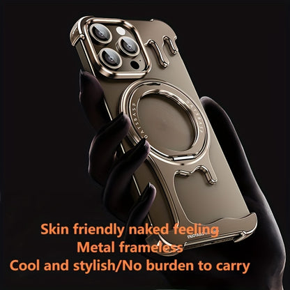 Liquid Water Drop Shape Metal Mobile Phone Case - Suitable for iPhone.