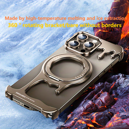 Liquid Water Drop Shape Metal Mobile Phone Case - Suitable for iPhone.