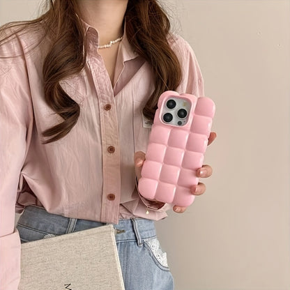 Luxlany 3D Grid Simplicity Phone Case for Iphone